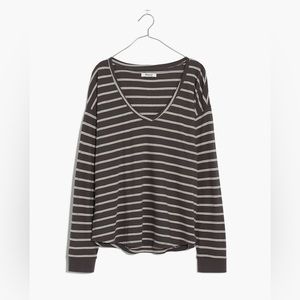 NWOT Madewell Softfade Cotton V-Neck Relaxed Tee